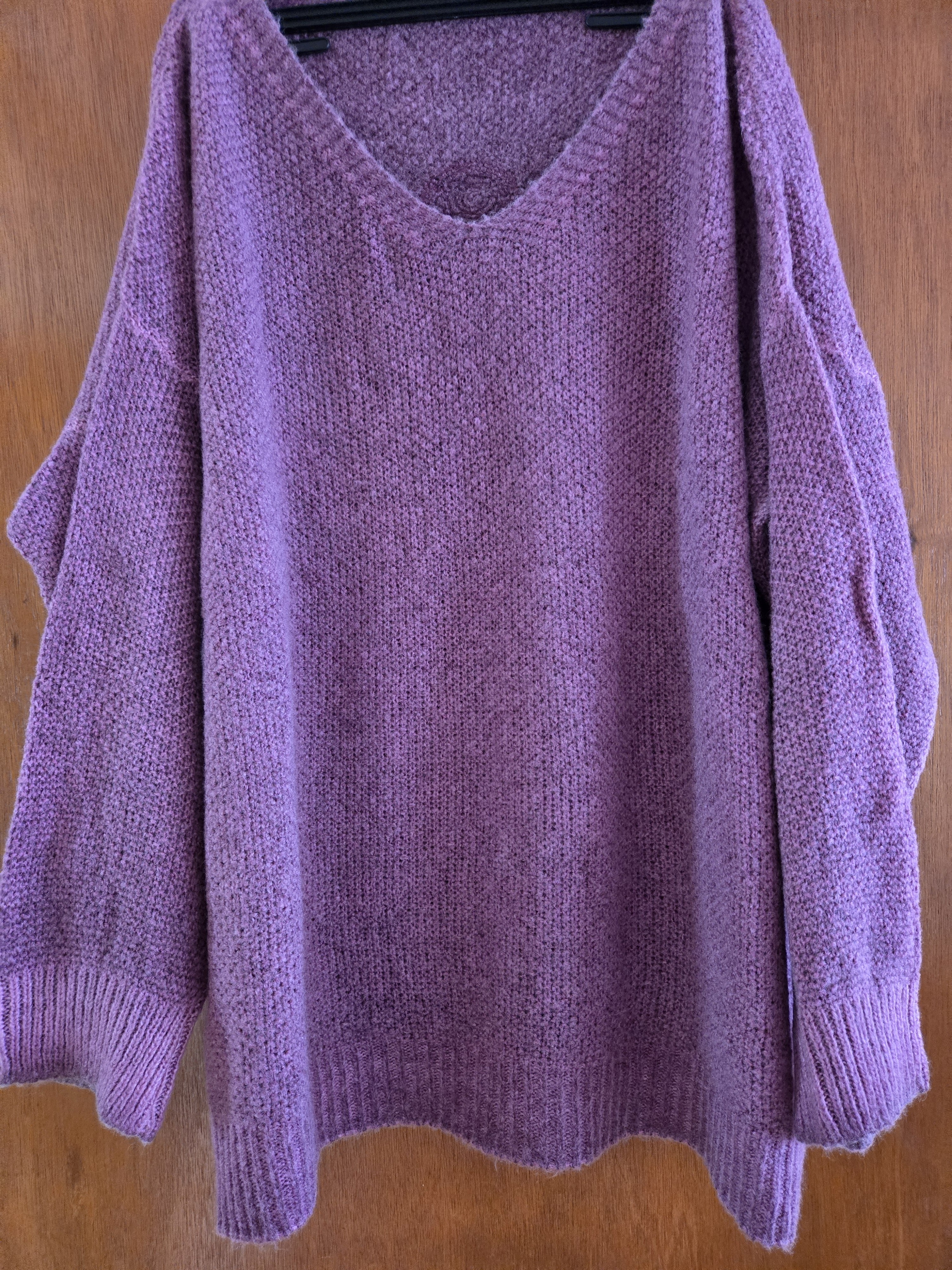 V-Neck Purple Women’s Sweater